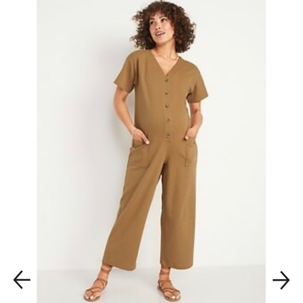 Old Navy Maternity Short-Sleeve Utility Jumpsuit